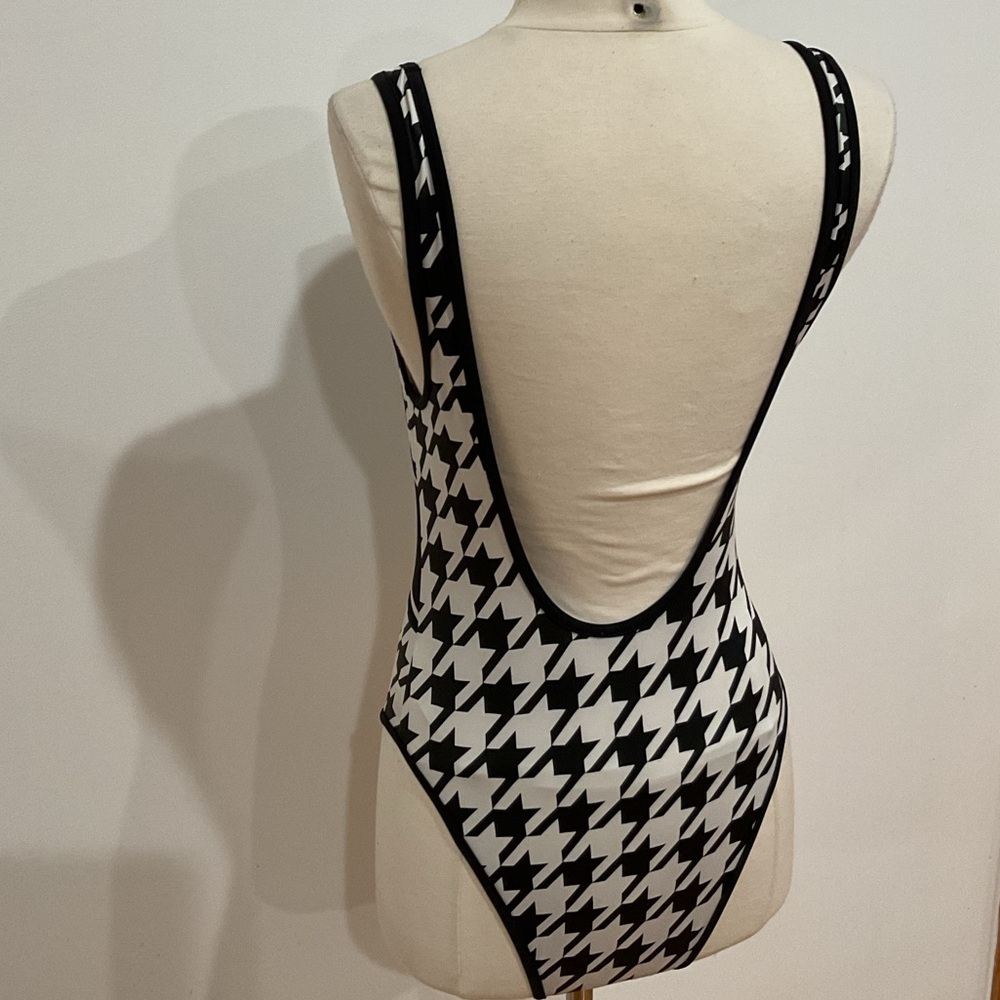 Balmain Black and White One Piece Swimsuit - Picture 5 of 9